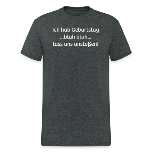 SSW1736 Tshirt Ich habe Geburtstag....... - Dunkelgrau meliert