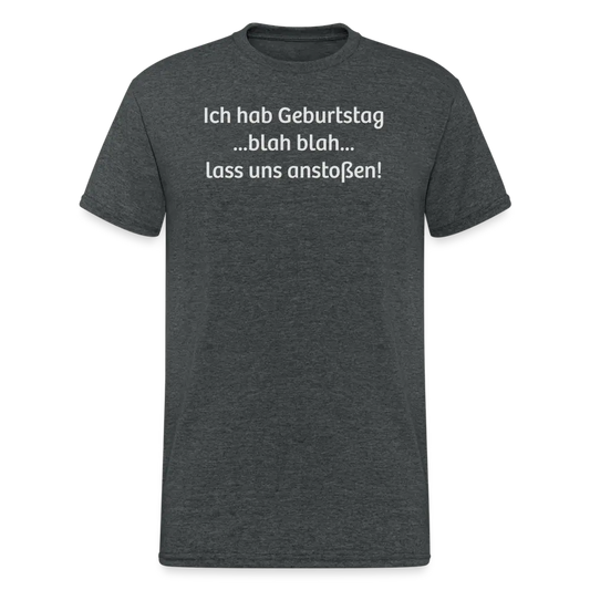 SSW1736 Tshirt Ich habe Geburtstag....... - Dunkelgrau meliert