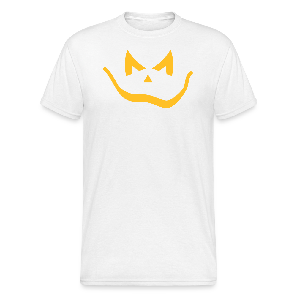 SSW1745 Tshirt Halloween Kürbis Gesicht - weiß