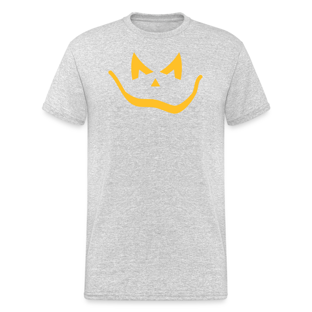 SSW1745 Tshirt Halloween Kürbis Gesicht - Grau meliert