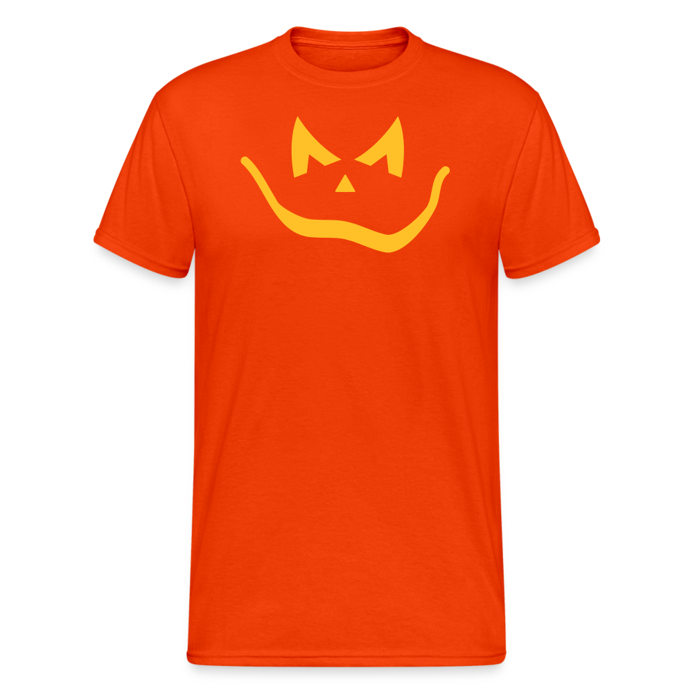 SSW1745 Tshirt Halloween Kürbis Gesicht - kräftig Orange