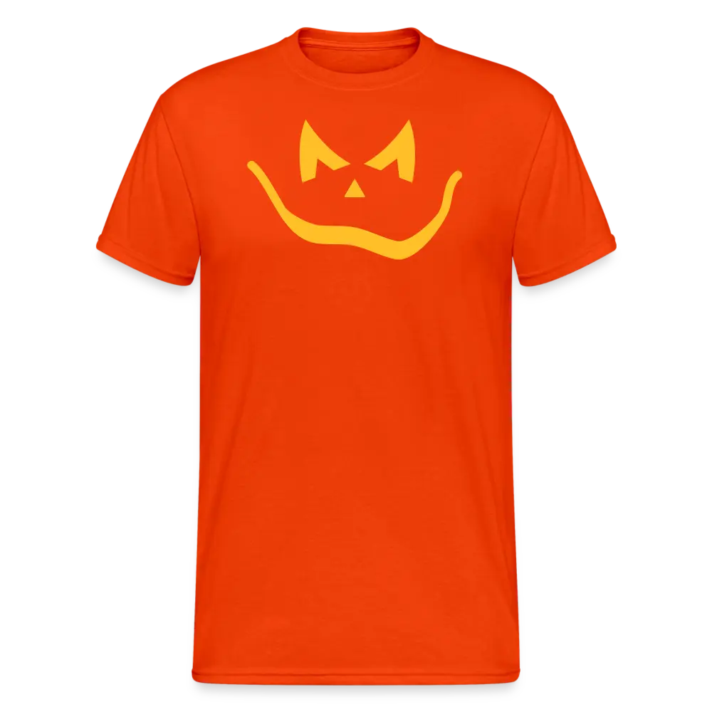 SSW1745 Tshirt Halloween Kürbis Gesicht - kräftig Orange