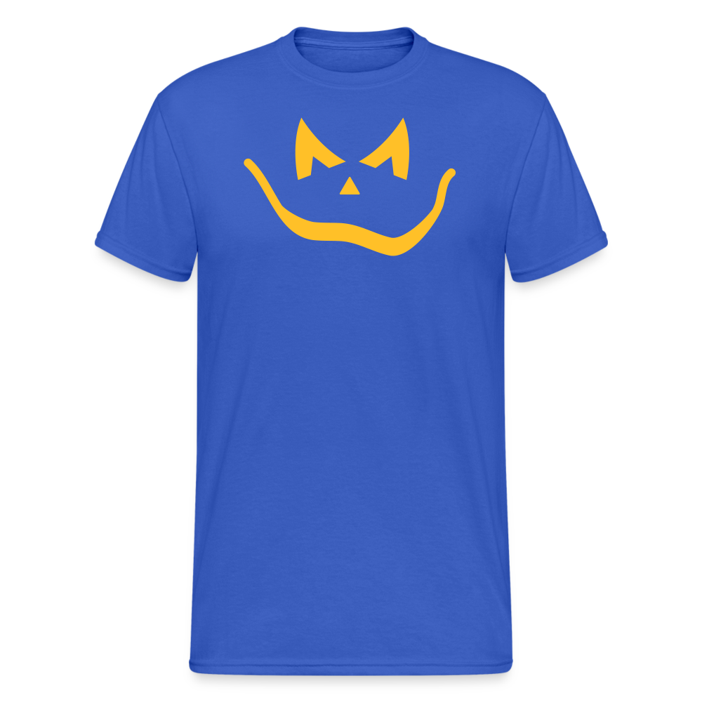 SSW1745 Tshirt Halloween Kürbis Gesicht - Königsblau