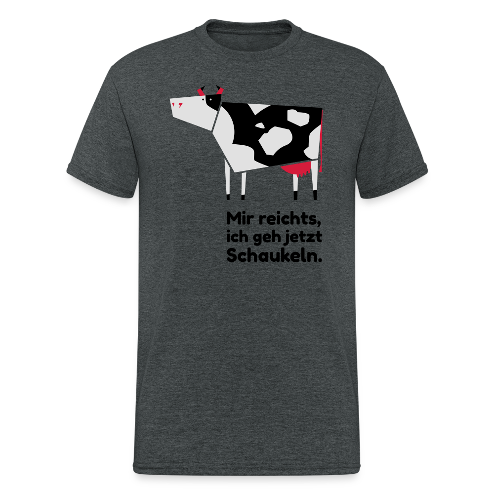 SSW1744 Tshirt Schaukeln KUH - Dunkelgrau meliert
