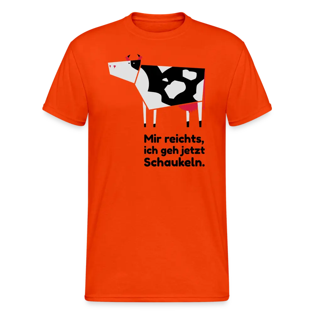 SSW1744 Tshirt Schaukeln KUH - kräftig Orange