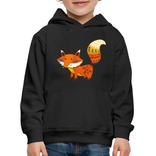SSW1753 Kinder Premium Hoodie Fuchs - Schwarz