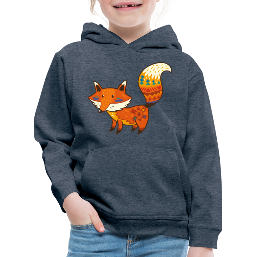 SSW1753 Kinder Premium Hoodie Fuchs - Jeansblau