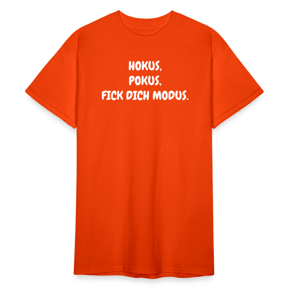 SSW1756 Tshirt HOKUS, POKUS, FICK DICH MODUS. - kräftig Orange