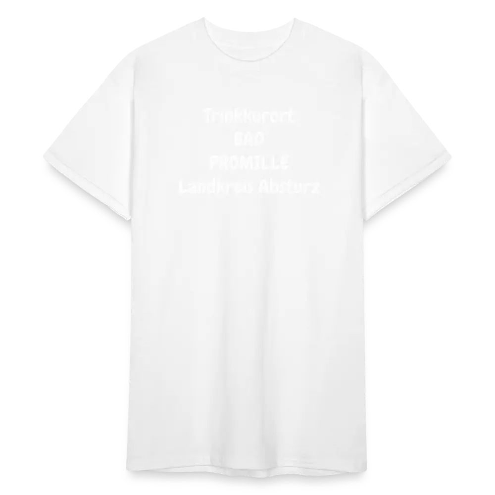 SSW1757 Tshirt Trinkkurort BAD PROMILLE Landkreis Absturz - weiß