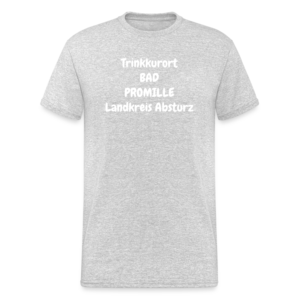 SSW1757 Tshirt Trinkkurort BAD PROMILLE Landkreis Absturz - Grau meliert