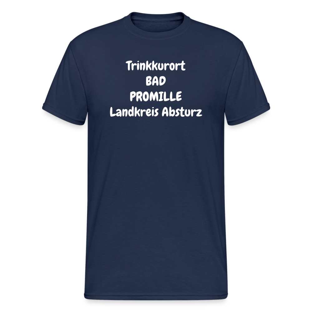 SSW1757 Tshirt Trinkkurort BAD PROMILLE Landkreis Absturz - Navy