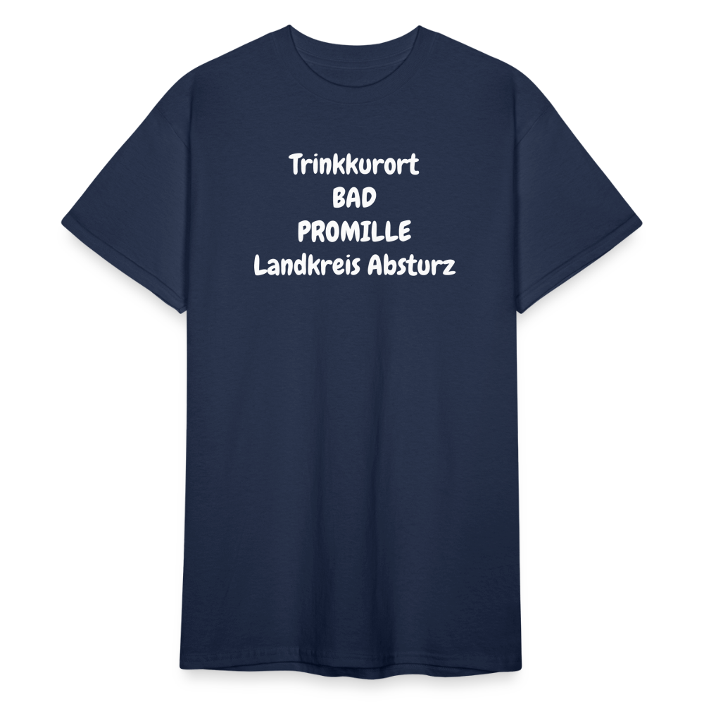 SSW1757 Tshirt Trinkkurort BAD PROMILLE Landkreis Absturz - Navy
