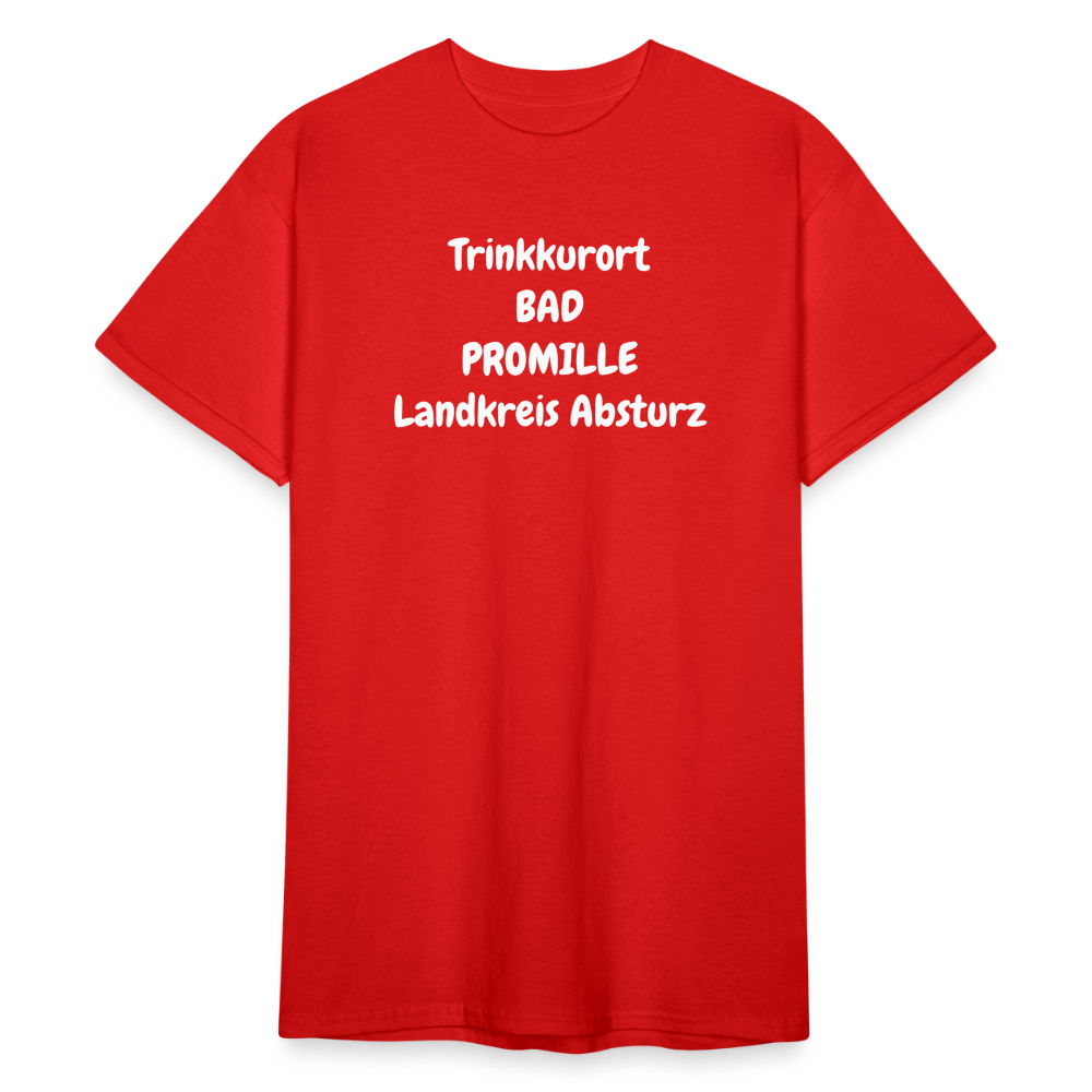 SSW1757 Tshirt Trinkkurort BAD PROMILLE Landkreis Absturz - Rot