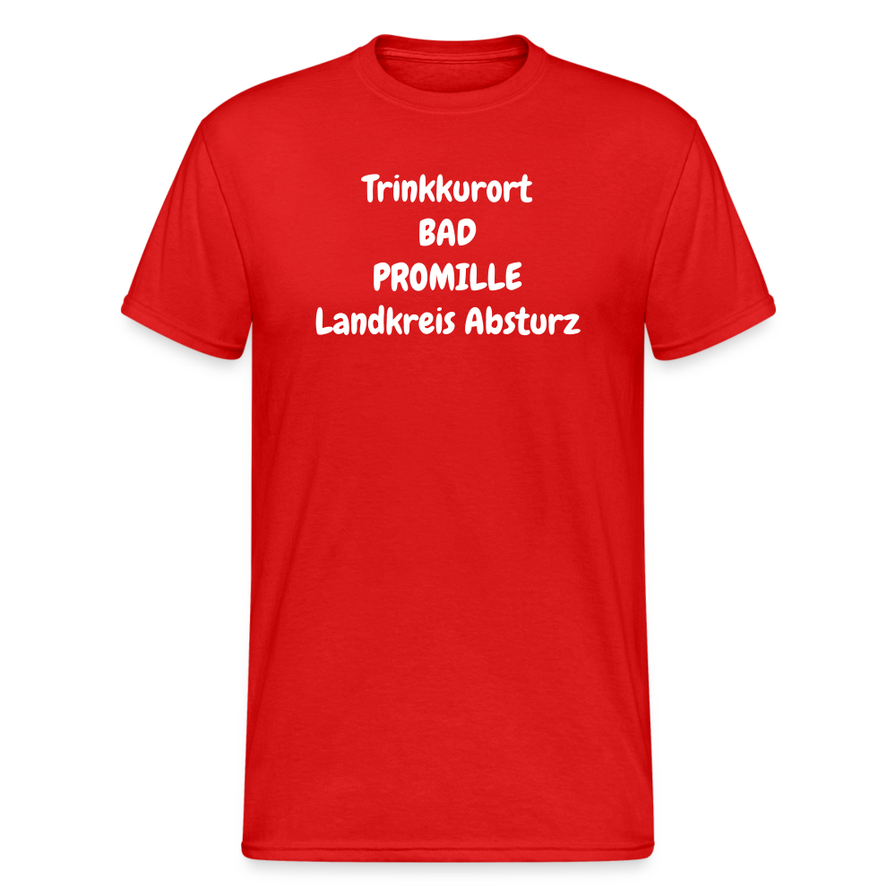 SSW1757 Tshirt Trinkkurort BAD PROMILLE Landkreis Absturz - Rot