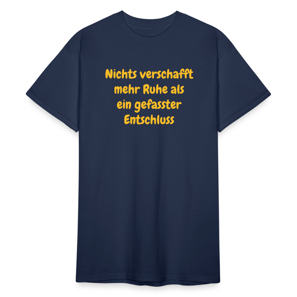SSW1761 Tshirt Nichts verschafft mehr Ruhe als ein gefasster Entschluss - Navy