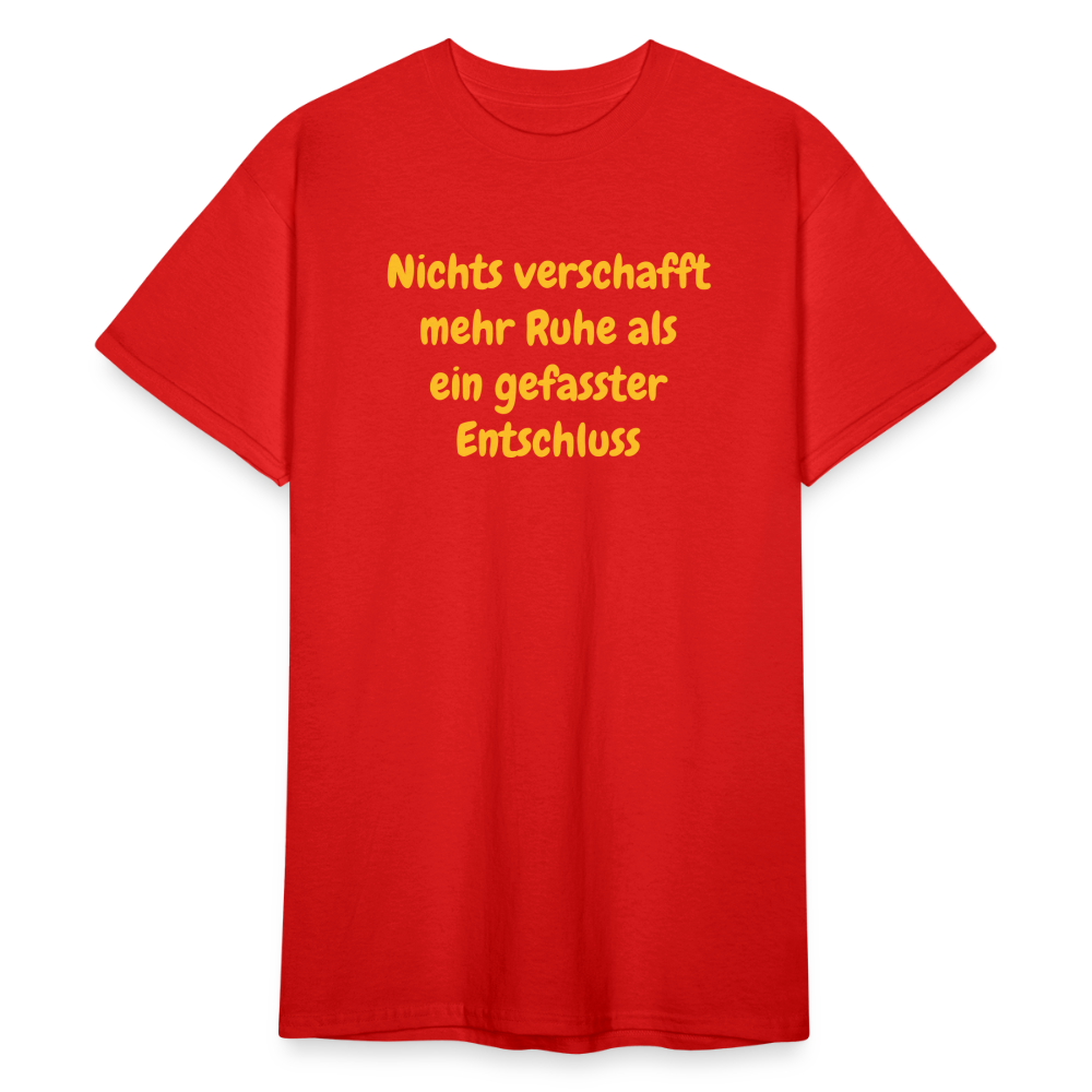 SSW1761 Tshirt Nichts verschafft mehr Ruhe als ein gefasster Entschluss - Rot