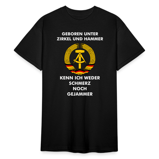 OSSI8 Tshirt GEBOREN UNTER ZIRKEL UND HAMMER - Schwarz