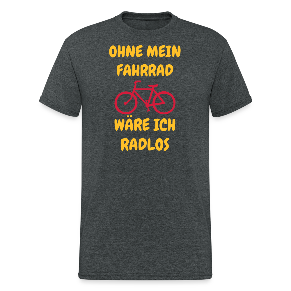 SSW1773 Tshirt OHNE MEIN FAHRRAD - Dunkelgrau meliert