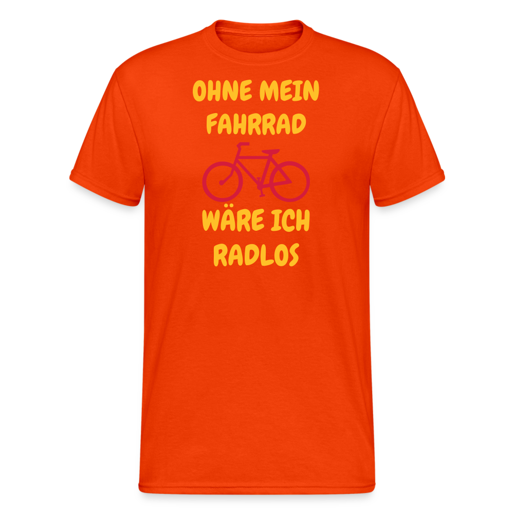 SSW1773 Tshirt OHNE MEIN FAHRRAD - kräftig Orange