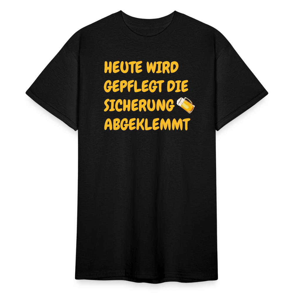 SSW1782 Tshirt HEUTE WIRD GEPFLEGT DIE  SICHERUNG ABGEKLEMMT - Schwarz