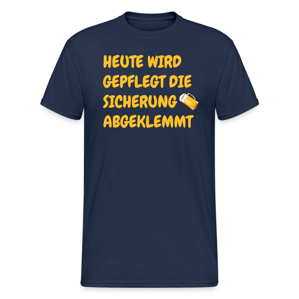 SSW1782 Tshirt HEUTE WIRD GEPFLEGT DIE  SICHERUNG ABGEKLEMMT - Navy