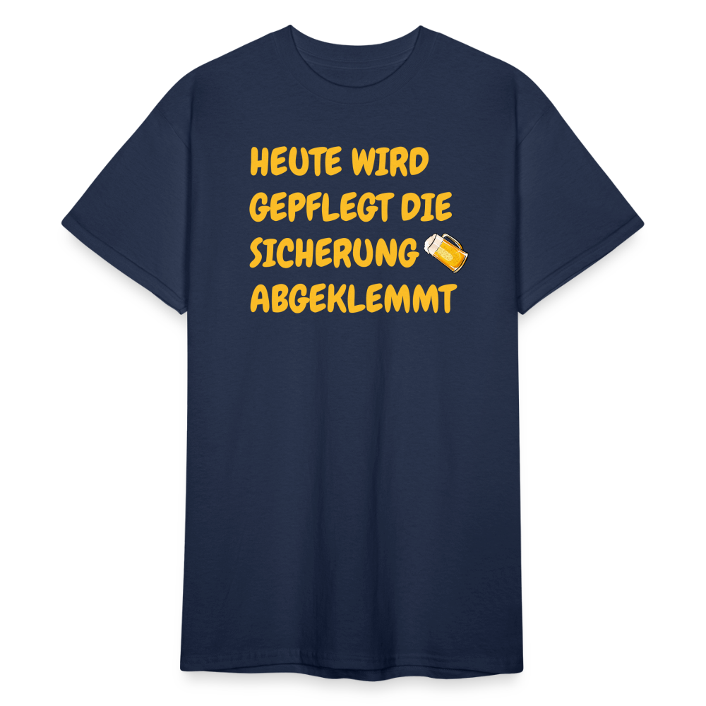 SSW1782 Tshirt HEUTE WIRD GEPFLEGT DIE  SICHERUNG ABGEKLEMMT - Navy