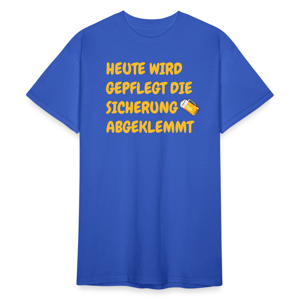 SSW1782 Tshirt HEUTE WIRD GEPFLEGT DIE  SICHERUNG ABGEKLEMMT - Königsblau