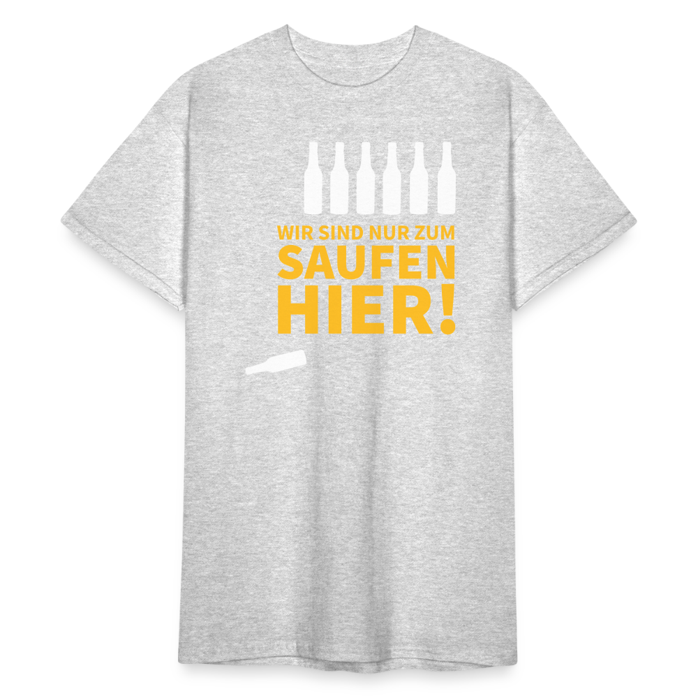 SSW1789 Tshirt Wir sind nur zum Saufen hier - Grau meliert