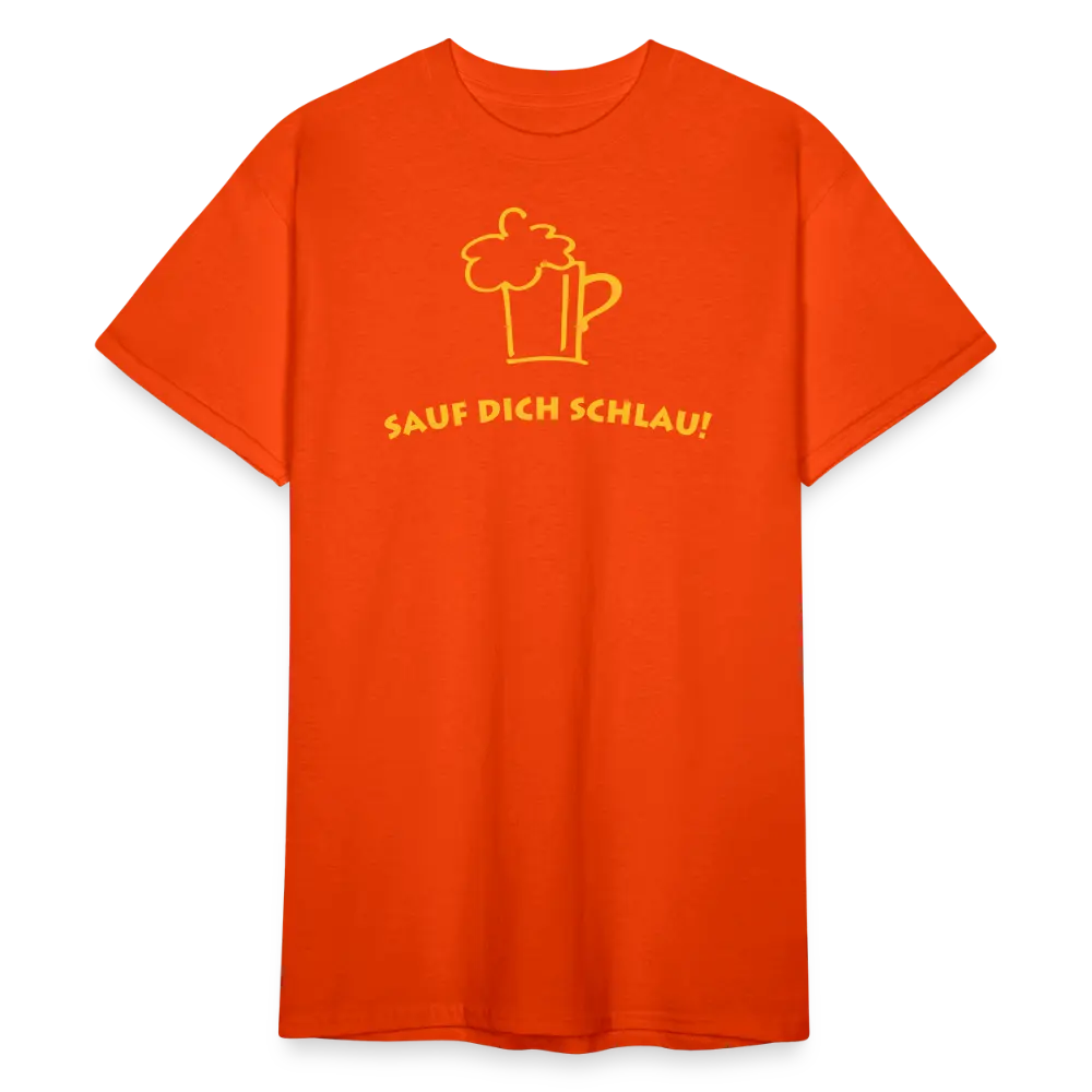 SSW1788 Tshirt Sauf Dich Schlau! - kräftig Orange
