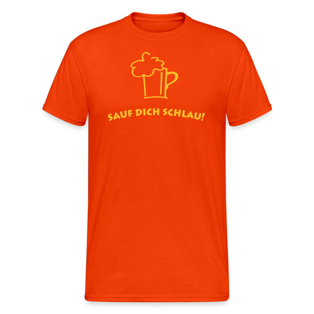 SSW1788 Tshirt Sauf Dich Schlau! - kräftig Orange