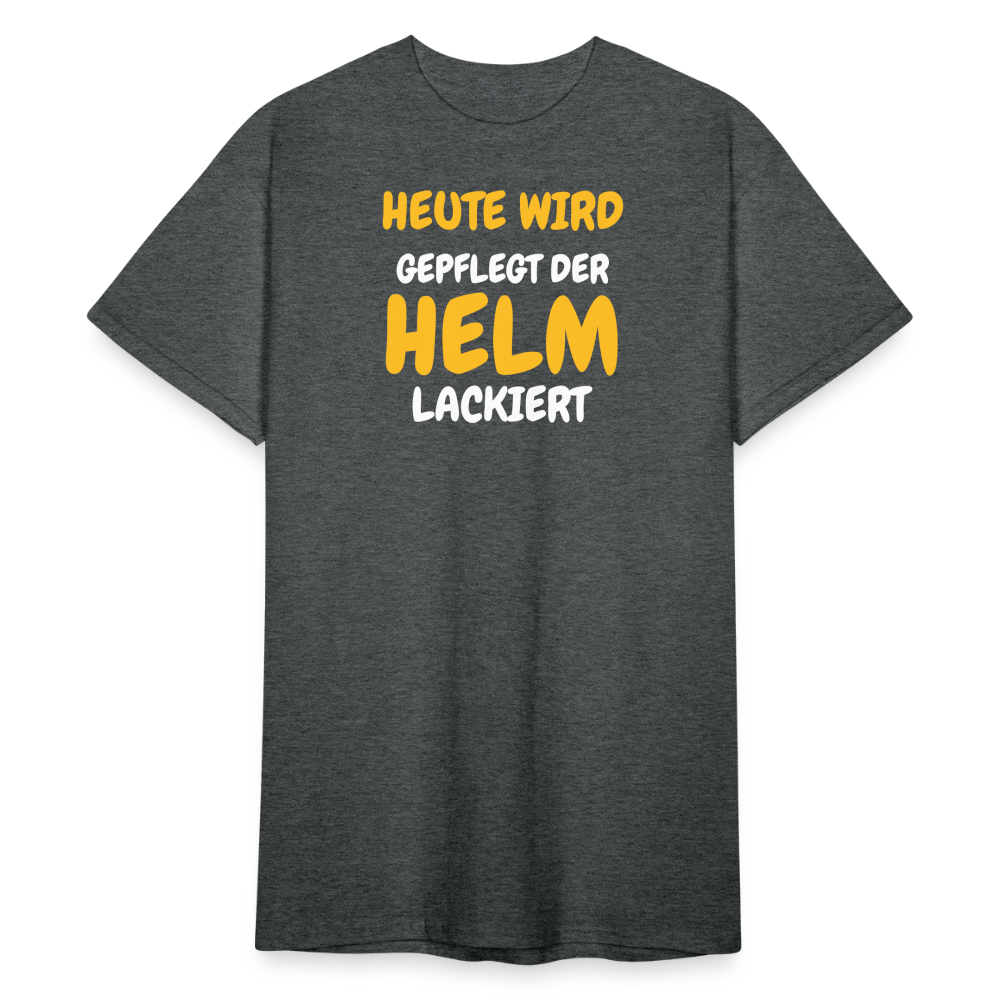 SSW1790 Tshirt HEUTE WIRD DER HELM LACKIERT - Dunkelgrau meliert