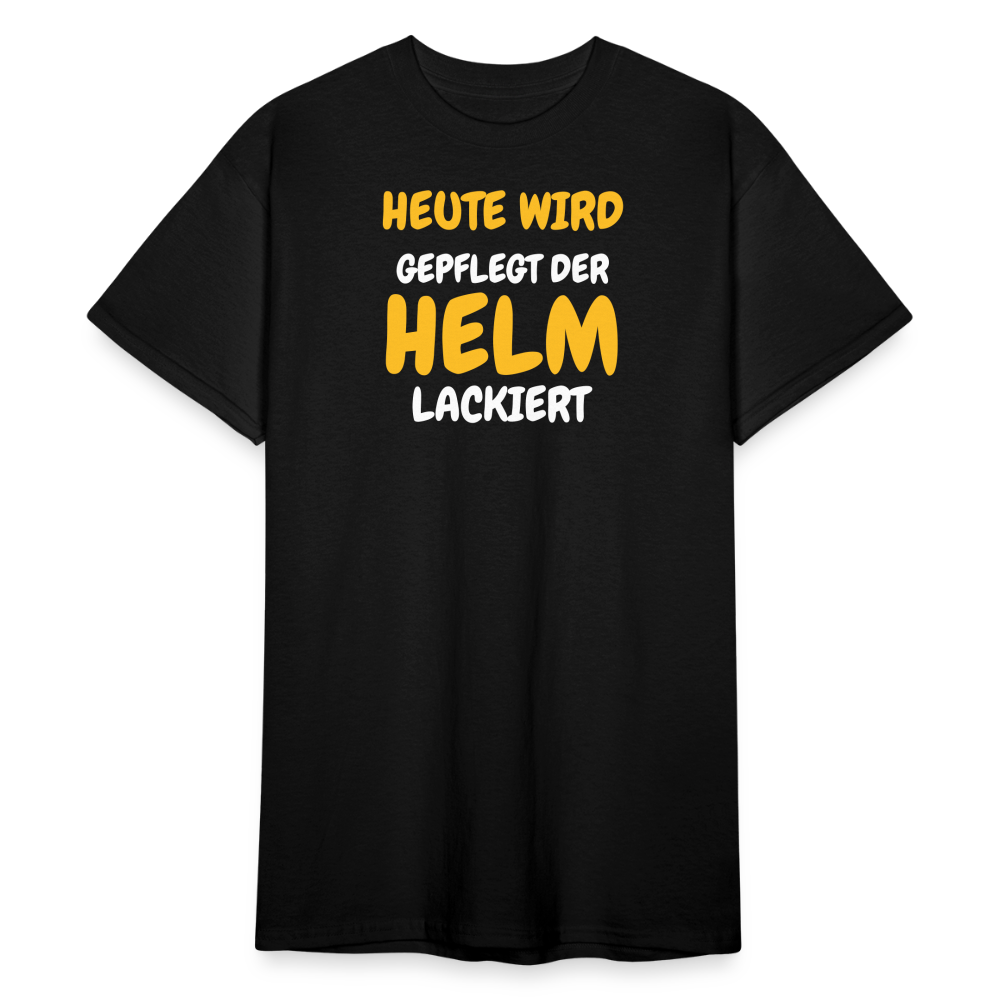 SSW1790 Tshirt HEUTE WIRD DER HELM LACKIERT - Schwarz