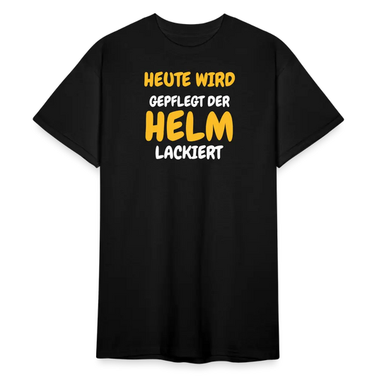 SSW1790 Tshirt HEUTE WIRD DER HELM LACKIERT - Schwarz