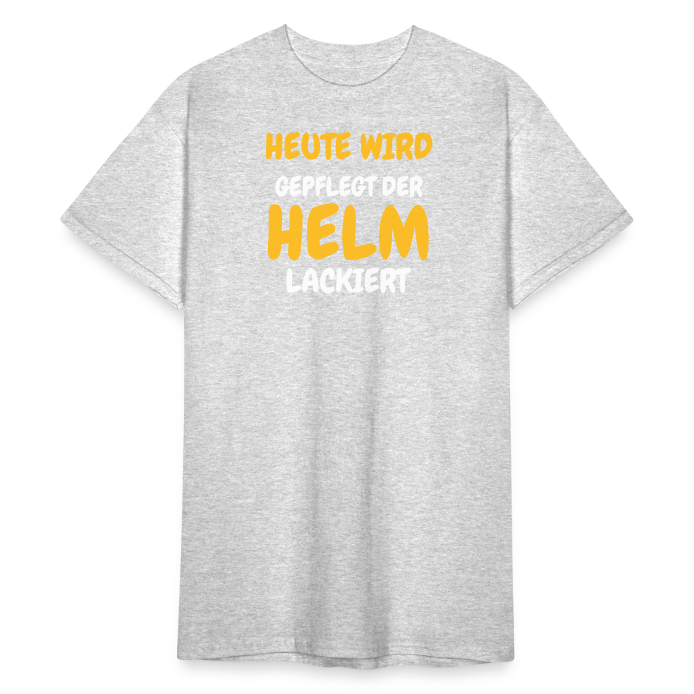 SSW1790 Tshirt HEUTE WIRD DER HELM LACKIERT - Grau meliert