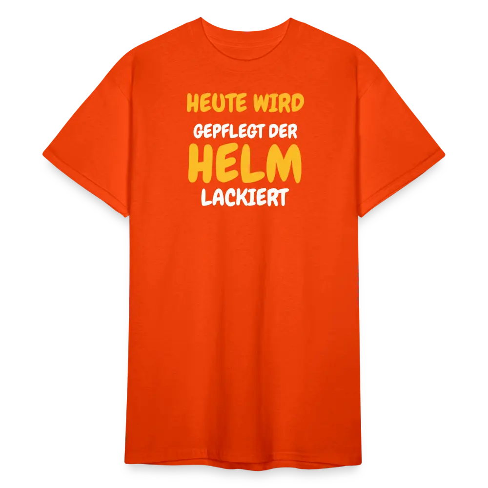 SSW1790 Tshirt HEUTE WIRD DER HELM LACKIERT - kräftig Orange