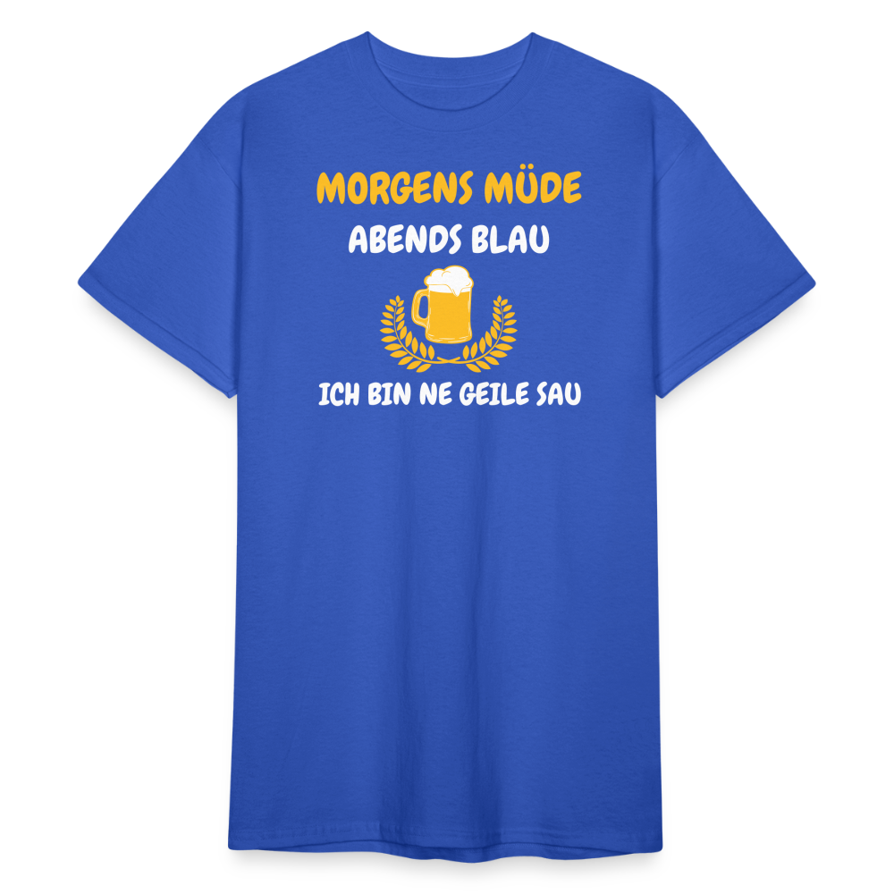 SSW1793 Tshirt MORGENS MÜDE ABENDS BLAU.... - Königsblau