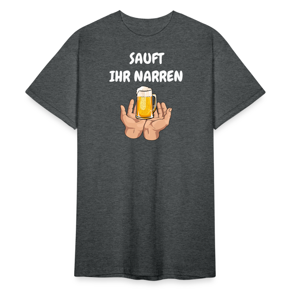 SSW1794 Tshirt SAUFT IHR NARREN - Dunkelgrau meliert