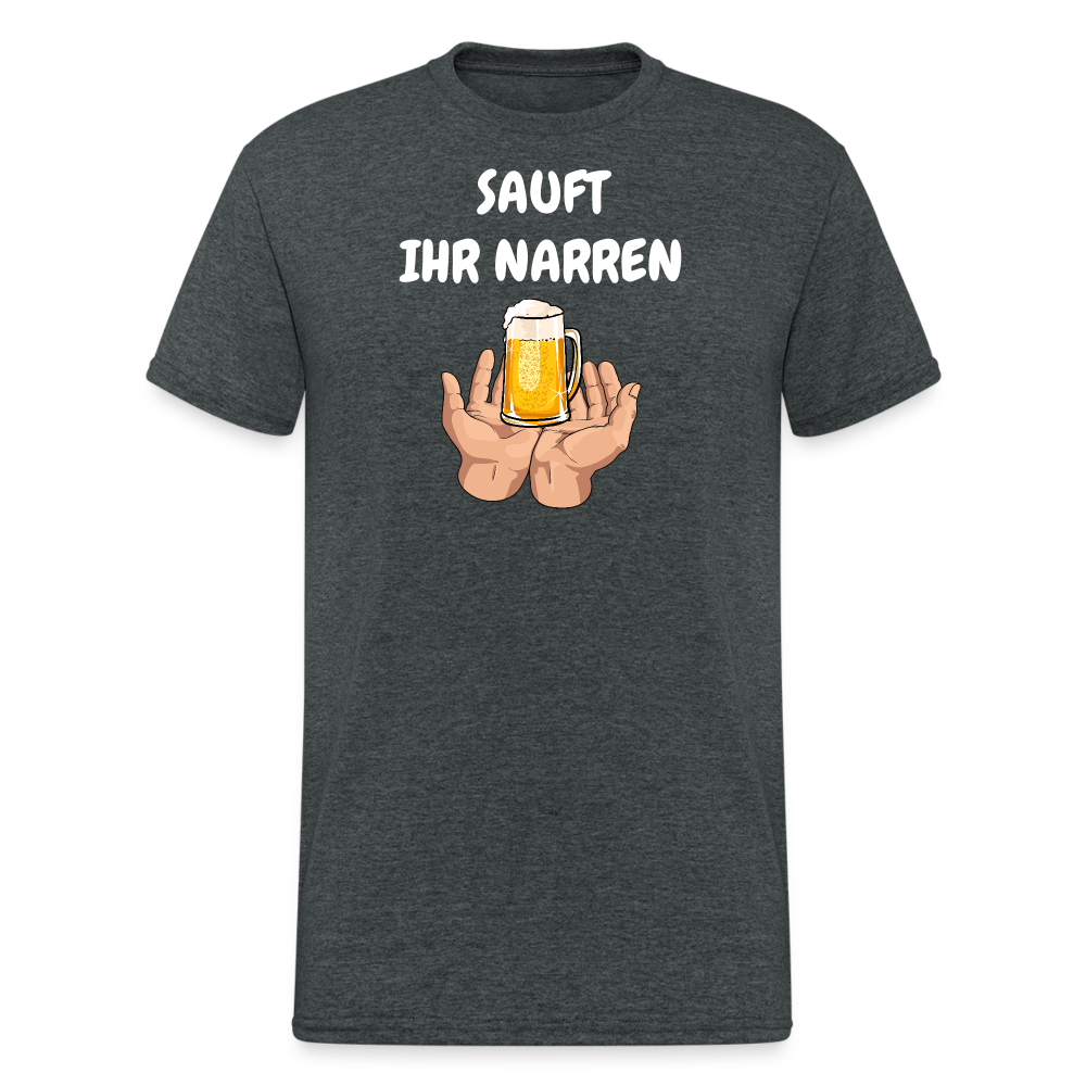 SSW1794 Tshirt SAUFT IHR NARREN - Dunkelgrau meliert
