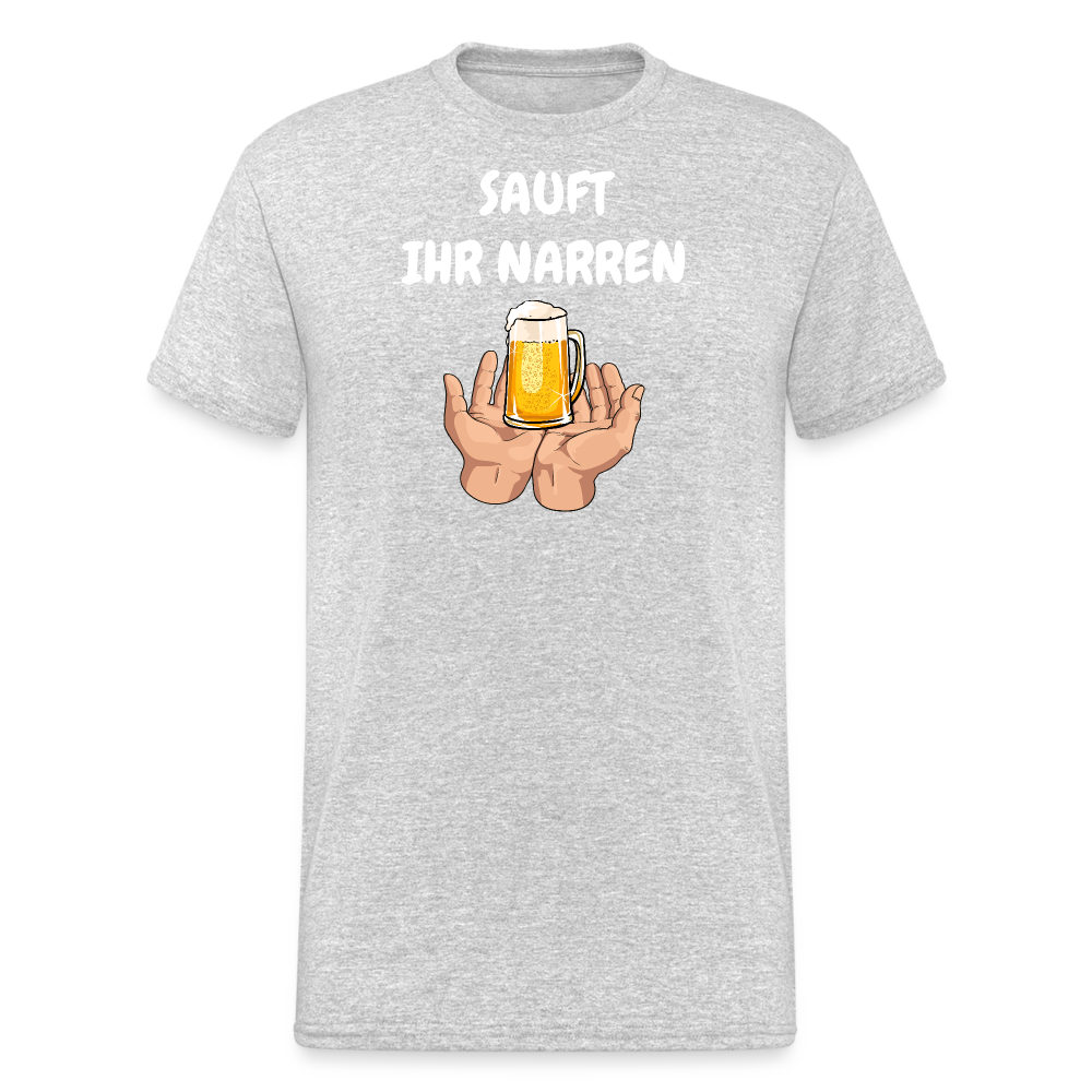 SSW1794 Tshirt SAUFT IHR NARREN - Grau meliert