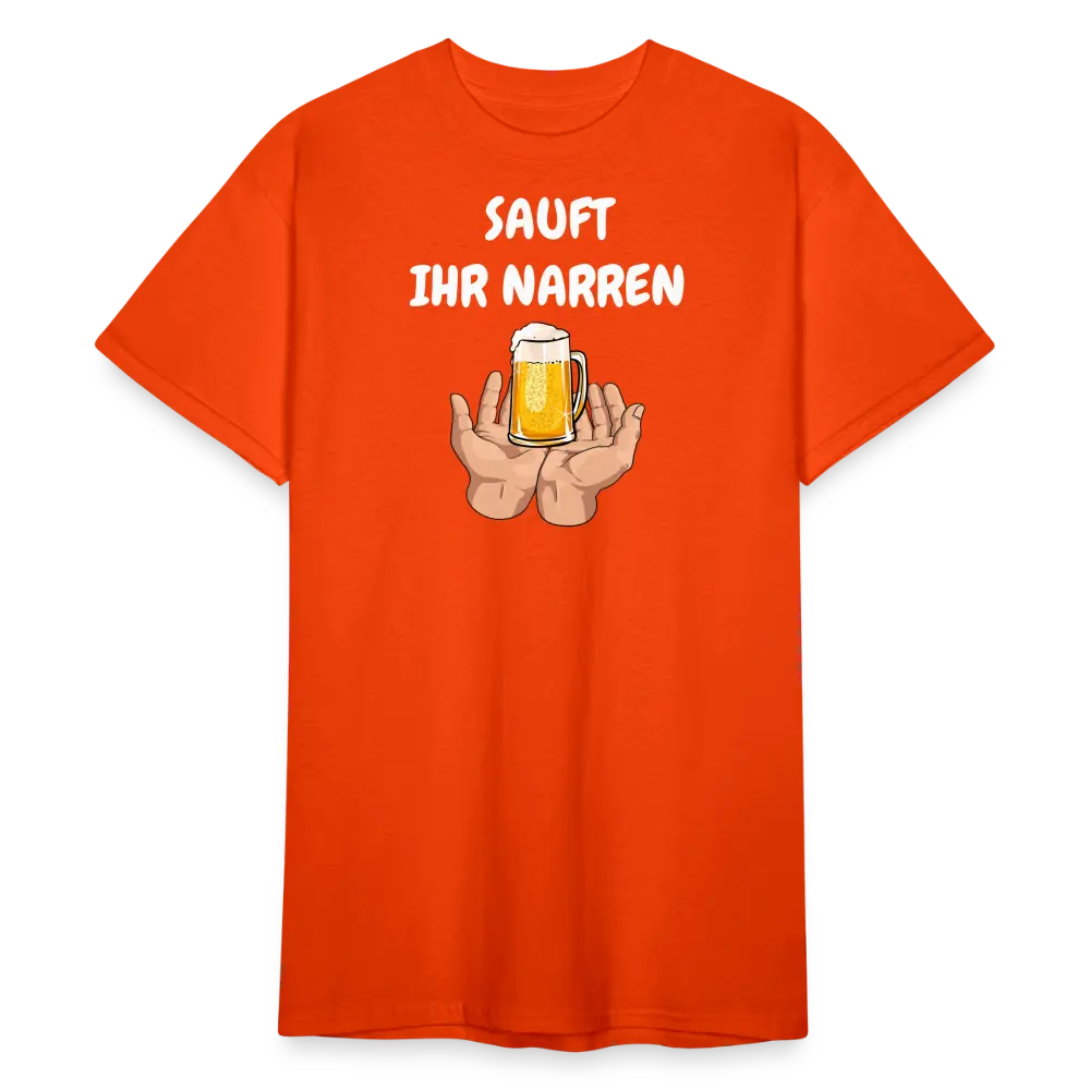 SSW1794 Tshirt SAUFT IHR NARREN - kräftig Orange