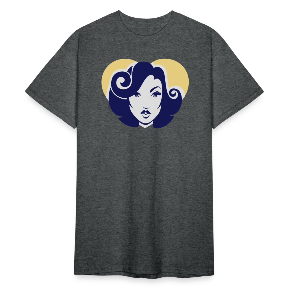 SSW1797 Tshirt Retro Frau - Dunkelgrau meliert