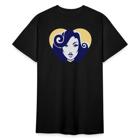 SSW1797 Tshirt Retro Frau - Schwarz