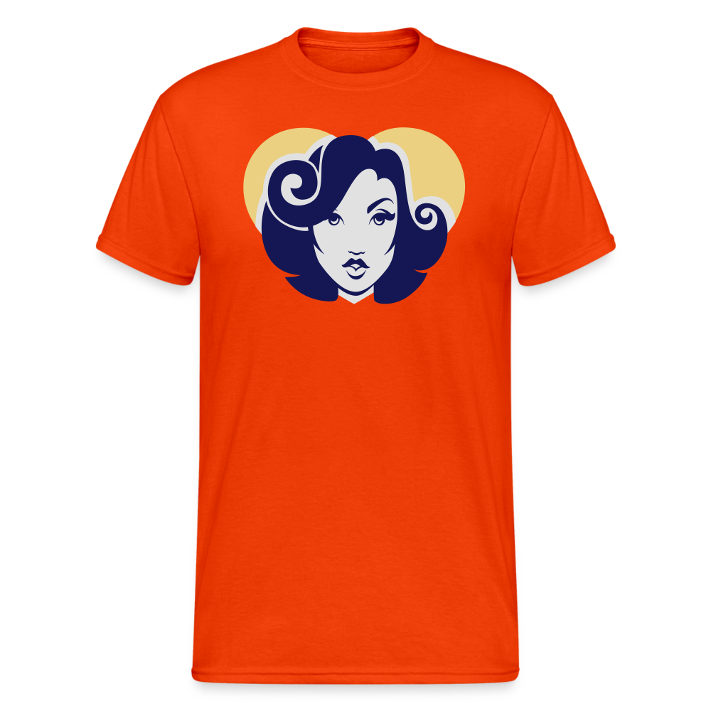 SSW1797 Tshirt Retro Frau - kräftig Orange