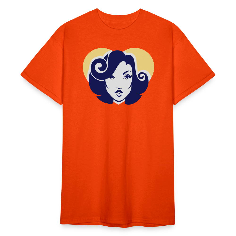 SSW1797 Tshirt Retro Frau - kräftig Orange