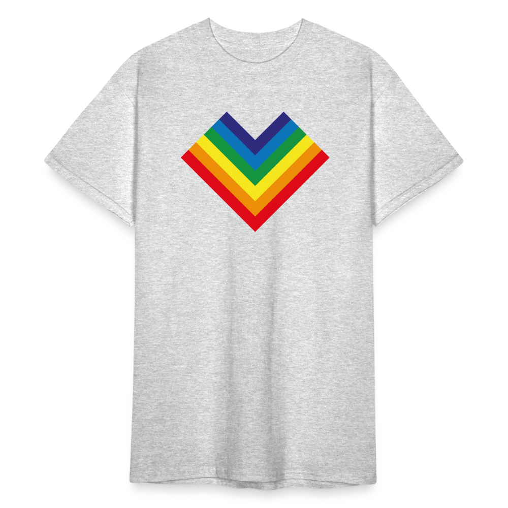 SSW1798 Tshirt Regenbogenherz - Grau meliert
