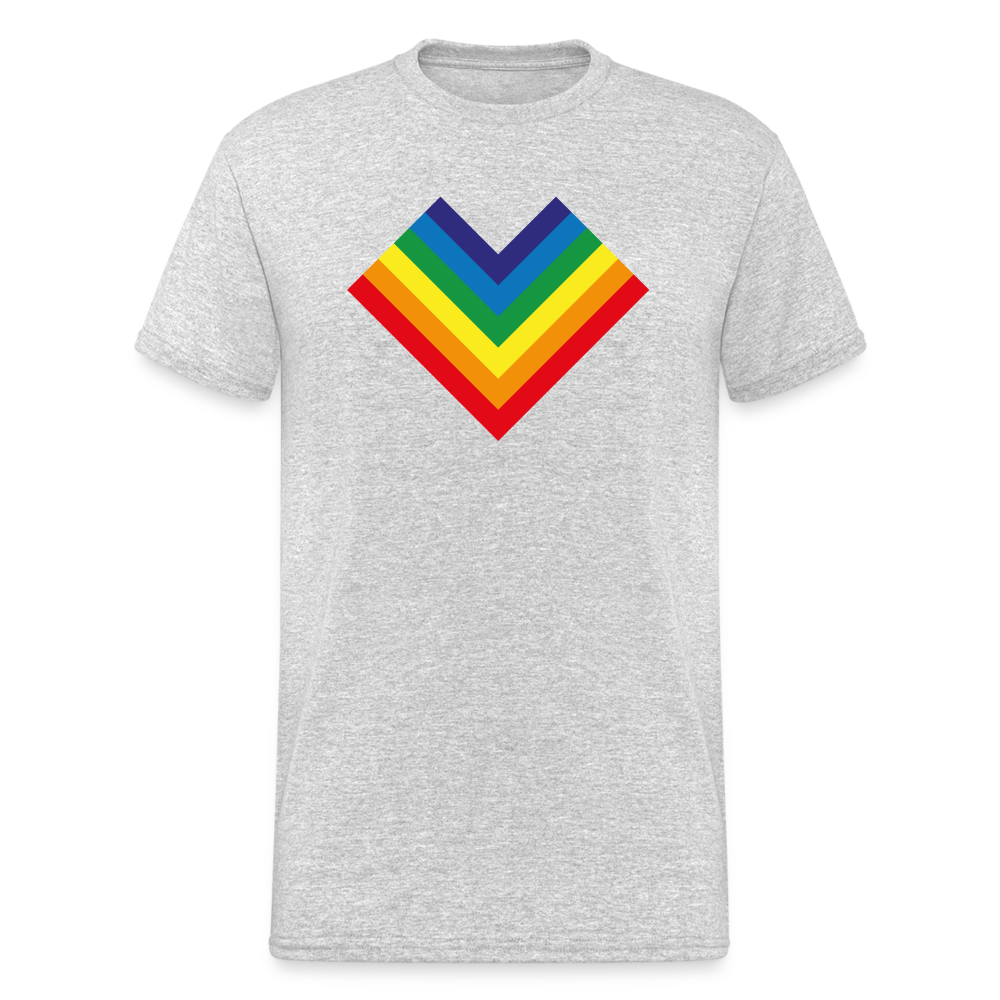 SSW1798 Tshirt Regenbogenherz - Grau meliert