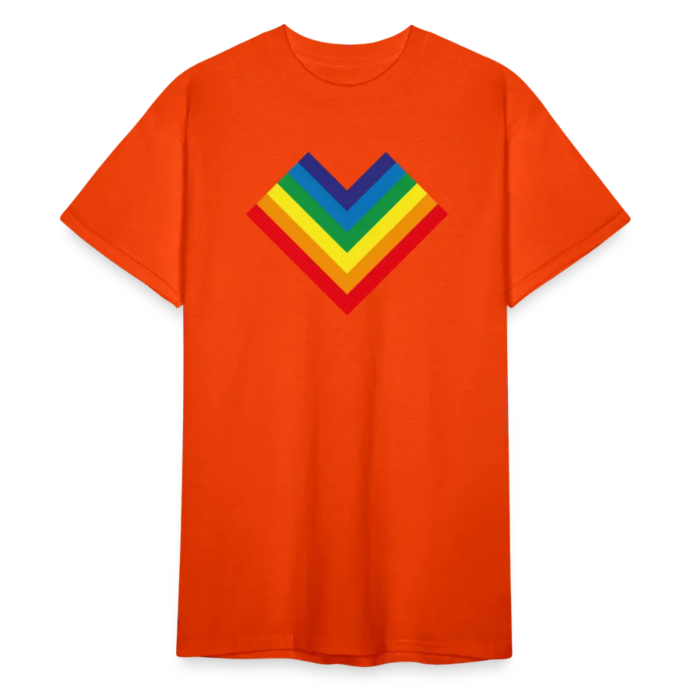 SSW1798 Tshirt Regenbogenherz - kräftig Orange
