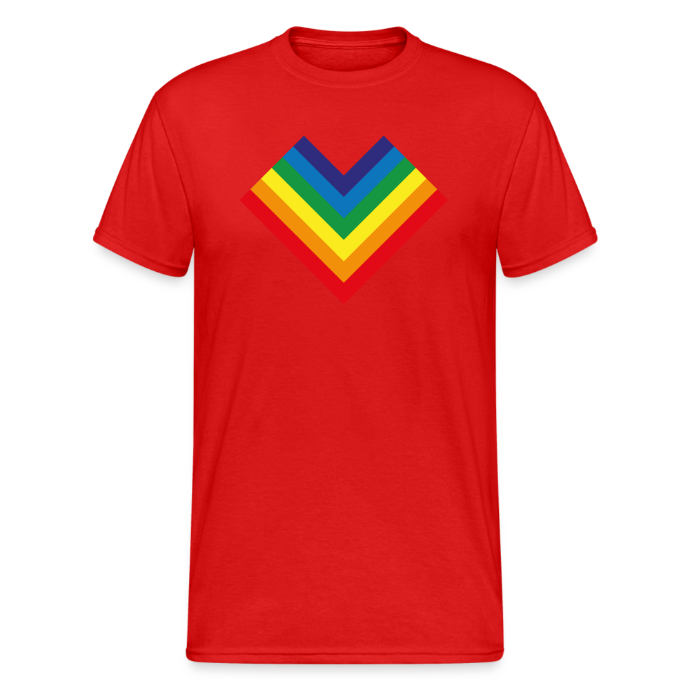 SSW1798 Tshirt Regenbogenherz - Rot