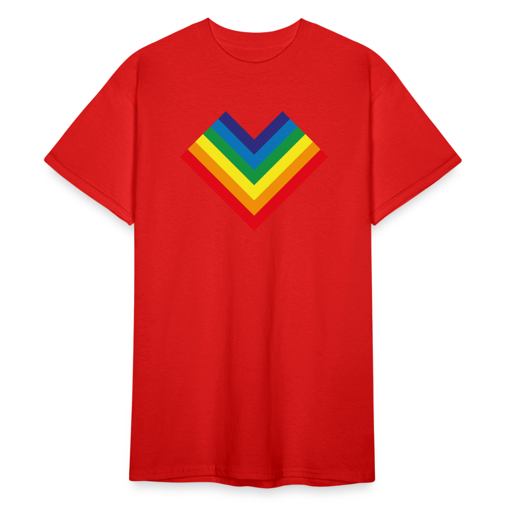 SSW1798 Tshirt Regenbogenherz - Rot
