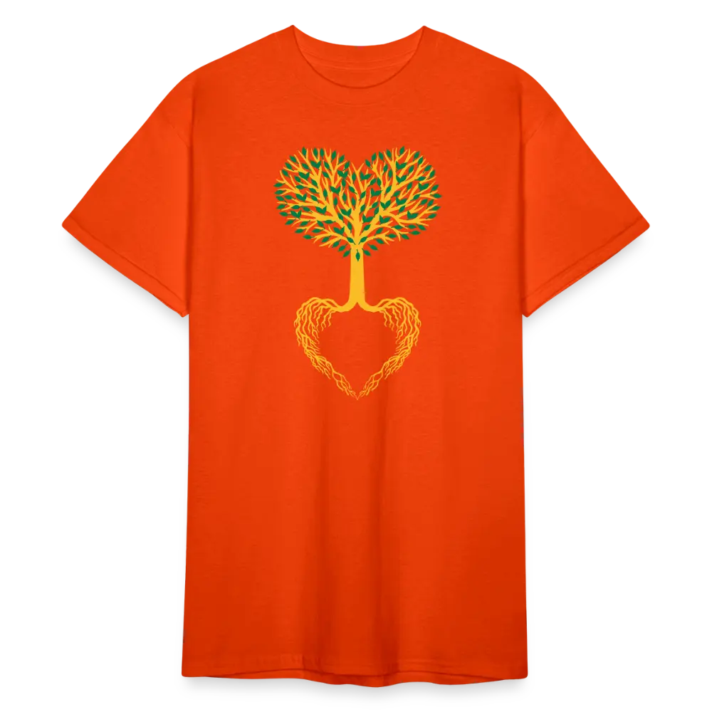 SSW1801 Tshirt Herz Baum - kräftig Orange
